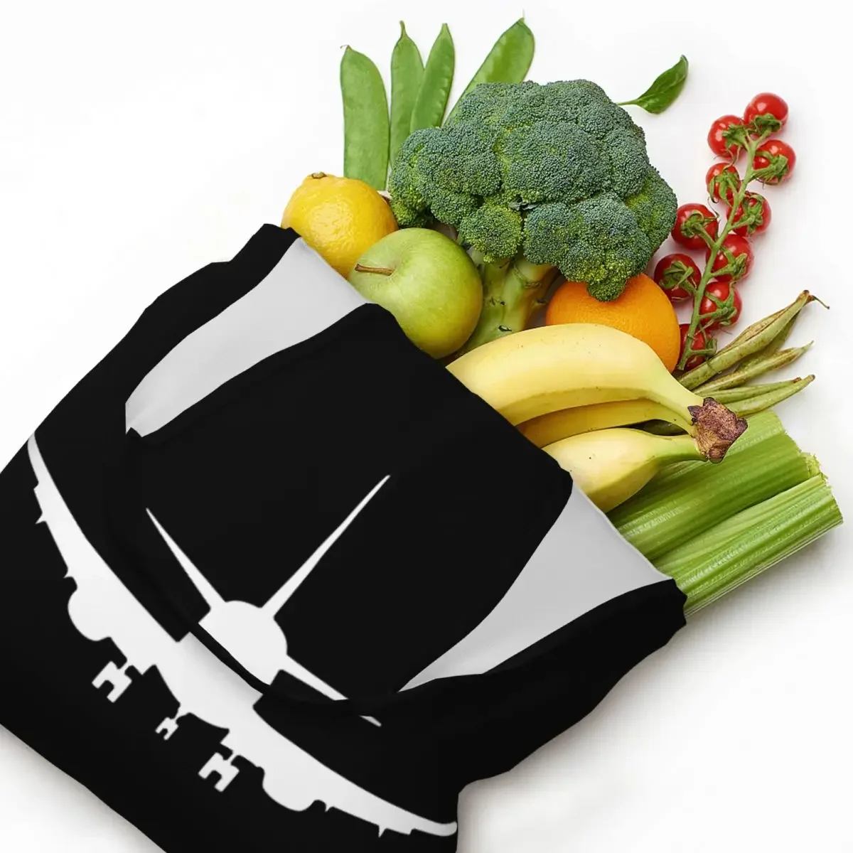 Потрясающая сумка-тоут с милым принтом в виде самолета моющаяся парусиновая