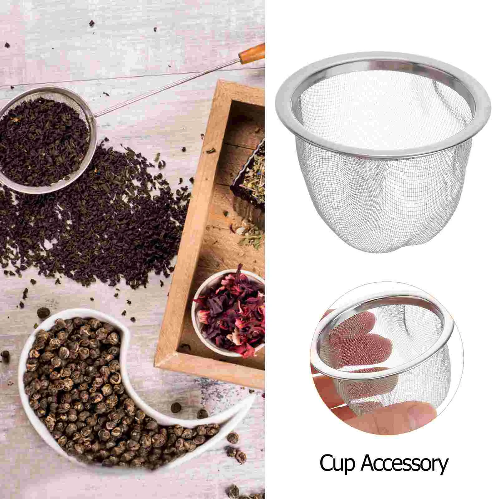 Горшок ситечко для чайника вставка кружка металлическая чашка заварки дуршлаг с