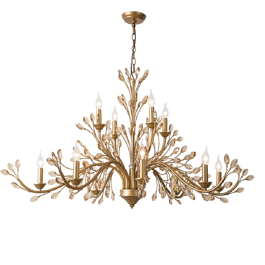 

LukLoy Crystal Pendant Lamp Decorative Chandelier Vintage Ceiling Lamp Restaurant Fixture Loft Pendant Light Modern Kitchen Lamp