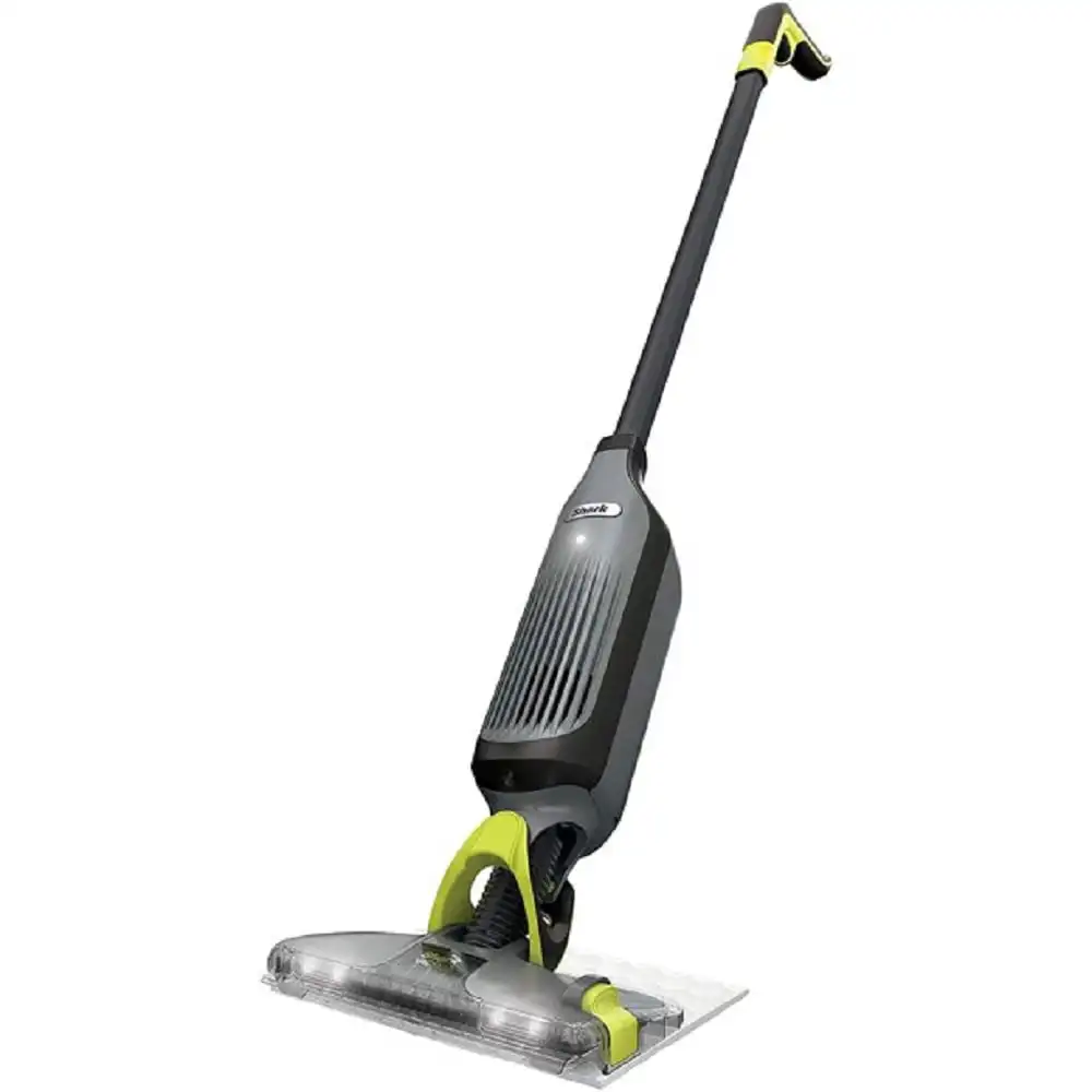 

VM252 VACMOP Pro Cordless Hard Floor Vacuum Mop - LED Headlights - 4 Disposable Pads - 12 fl oz. Cleaning Solution - Charcoal Gr
