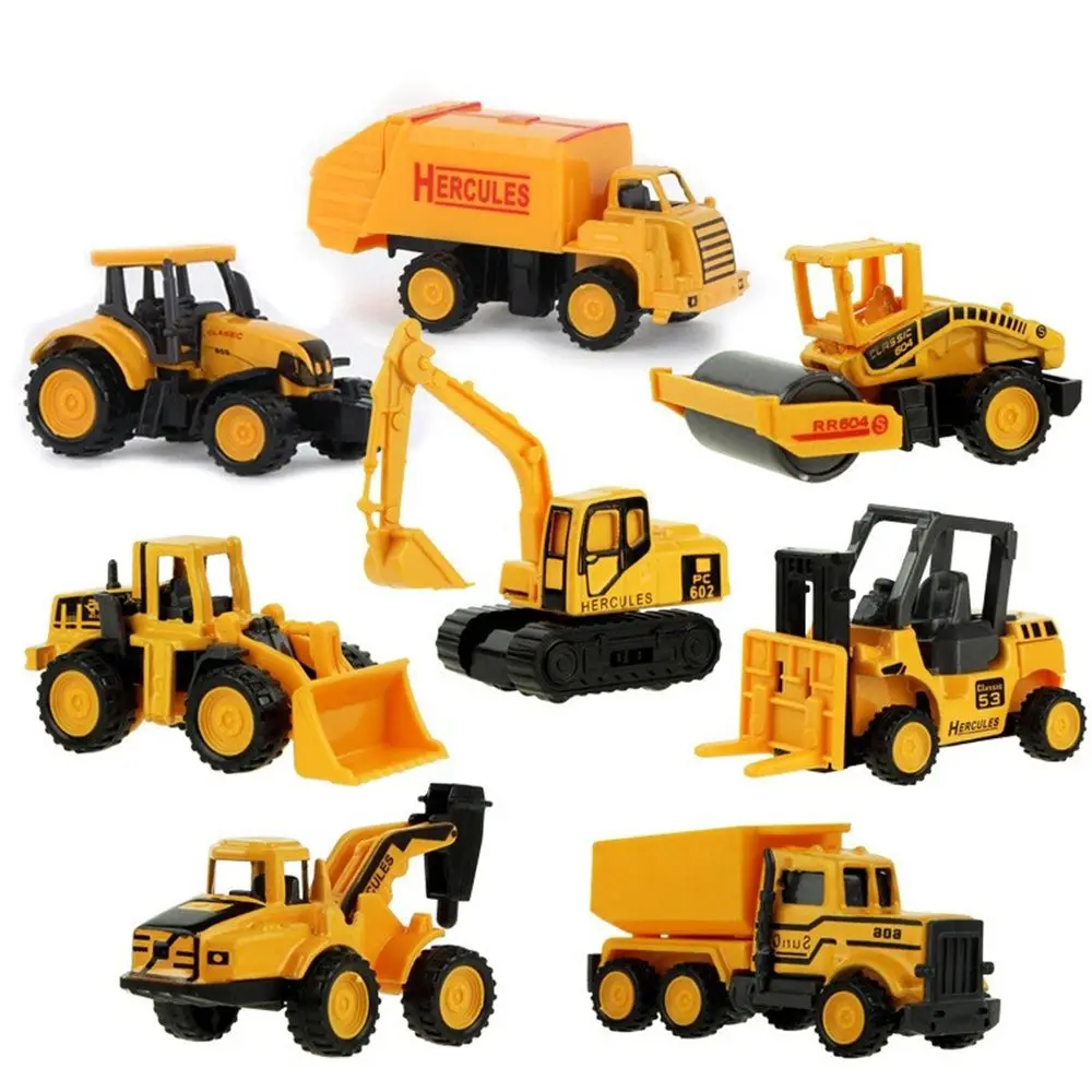 

Plastic Dump Truck Excavator Wheel Loader Diecast Metal Model Construction Vehicle Toys For Boys Christmas Birthday Gift Car