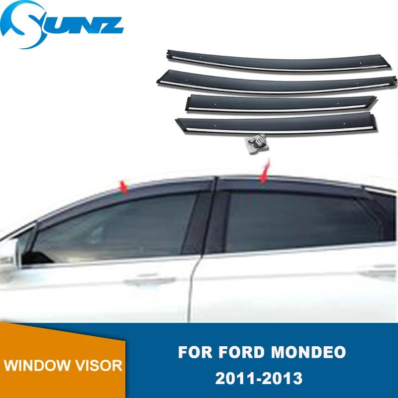 

Window Visor Deflector For Ford Mondeo 2011 2012 2013 Side Window Visors Car Wind Shield Rain Guards Auto Accessories SUNZ