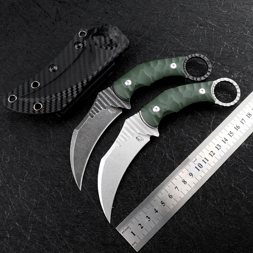 

Karambit Cs Go Fixed Blade Claw Knife Tactical Military Self Defense Multifunctional EDC Tool Outdoor Hunting Survival