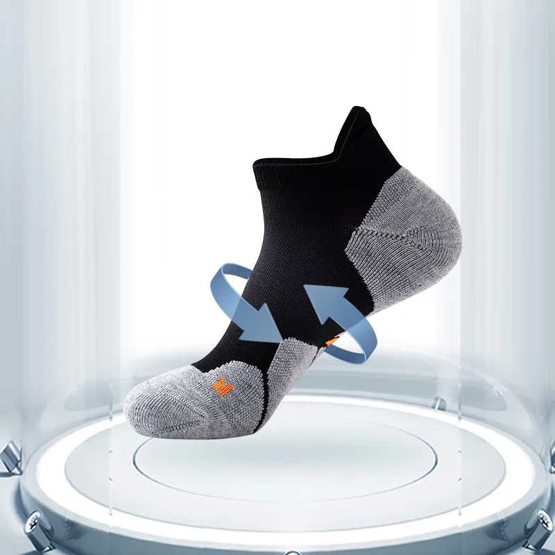 Sports Men's Boat Socks Men's Short Towel Bottom Outdoor Sports Sock Sweat Absorbing Basketball Sock Running Fitness Sock Men