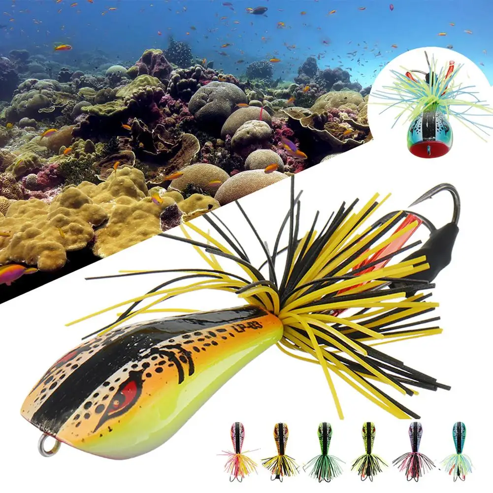 

Frog Plastic Fishing Hard Bait Soft Tassel Frog Fishing Lure Tassel-tailed Frog Lure Water Artificial Wobbler Bait Fishing Gear