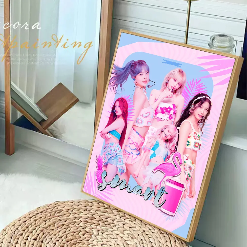 Kpop LE-SSERAFIM Девушка Классические винтажные постеры Decoracion Живопись Настенное