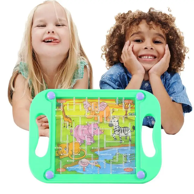 

Balance Ball Maze Game Kids Balance Board With Maze Ball Labyrinth Board Toys Educational Puzzle Game For Developing Patience