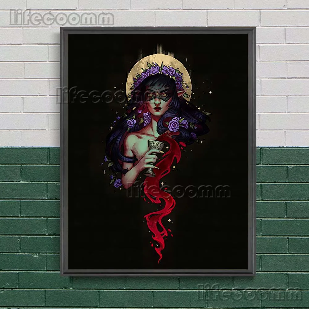 Винтажный настенный постер Moon Wiccan