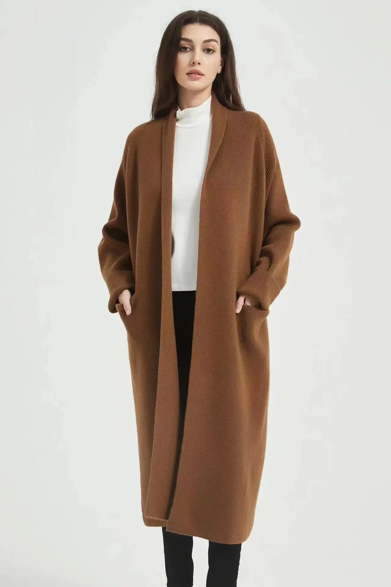 8-цветные женские пижамы для сна ветровка уличный плащ полосатый вязаный длинный