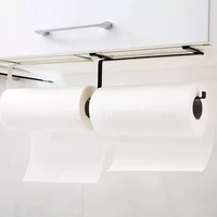 kitchen roll holder paper toilet towel shelf cabinet storage punch free racks kitchen paper holders sticke rack iron roll holder