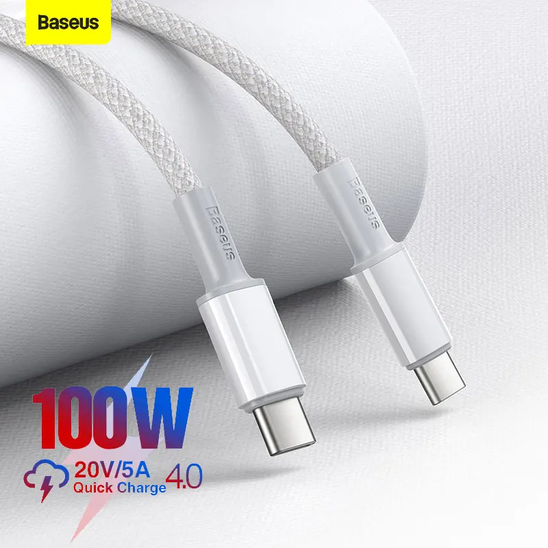 

Кабель зарядный Baseus USB Type-C, 5 А, 100 Вт