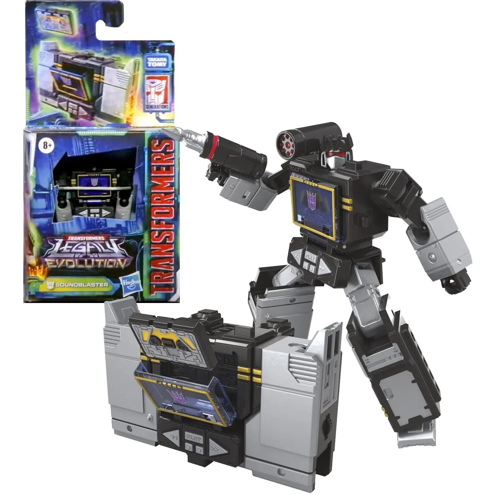 TAKARA TOMY Transformers Toys Legacy Evolution Core Class Soundblaster Toy 3 5-дюймовая фигурка в подарок для