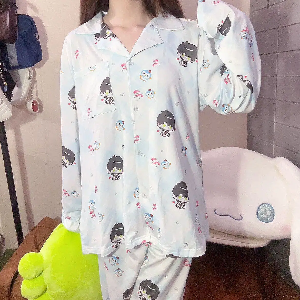 Фото Игра Love and Deepspace Rafayel Zayne Xavier Kawaii Косплей Костюм Пара Пижамы Аниме Мультфильм Домашняя с Капюшоном Roly Poly №2