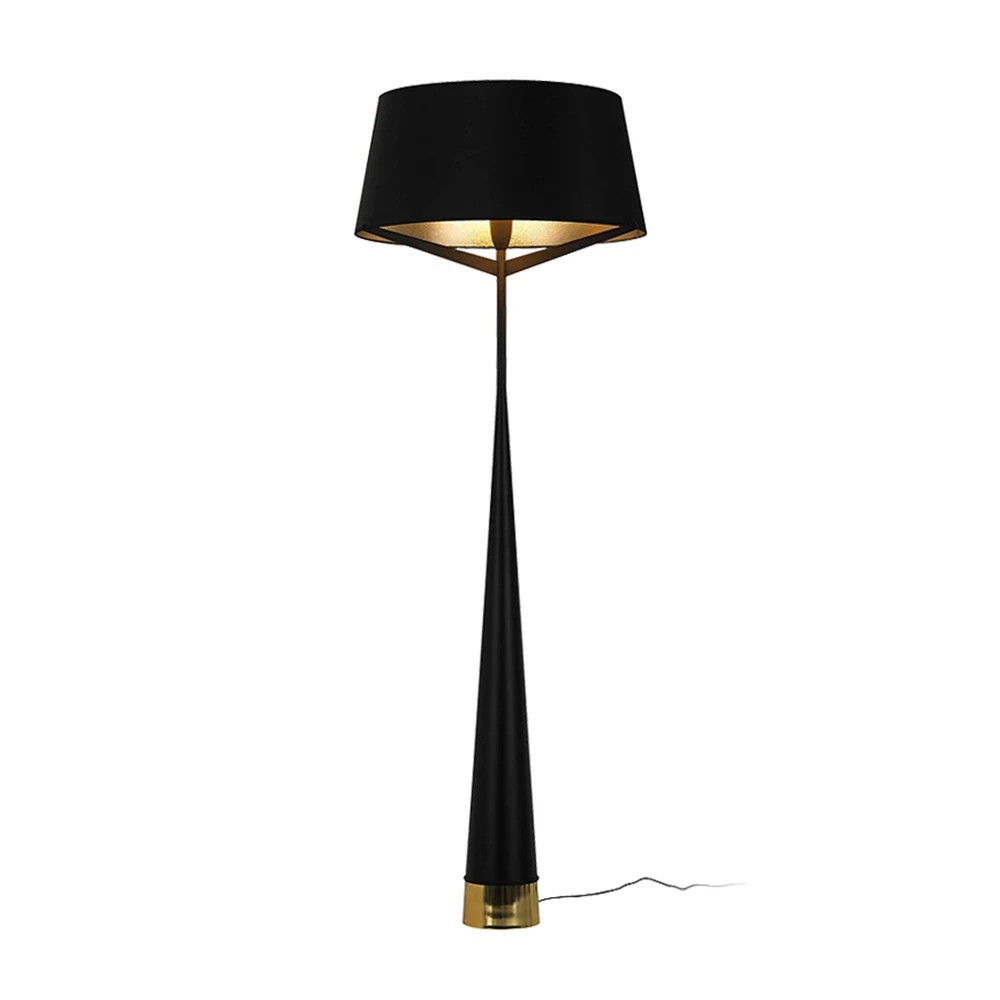 

modern standing furniture metal 110V 220V E26 Solid black and golden floor lamp antique vintage standing floor lamp