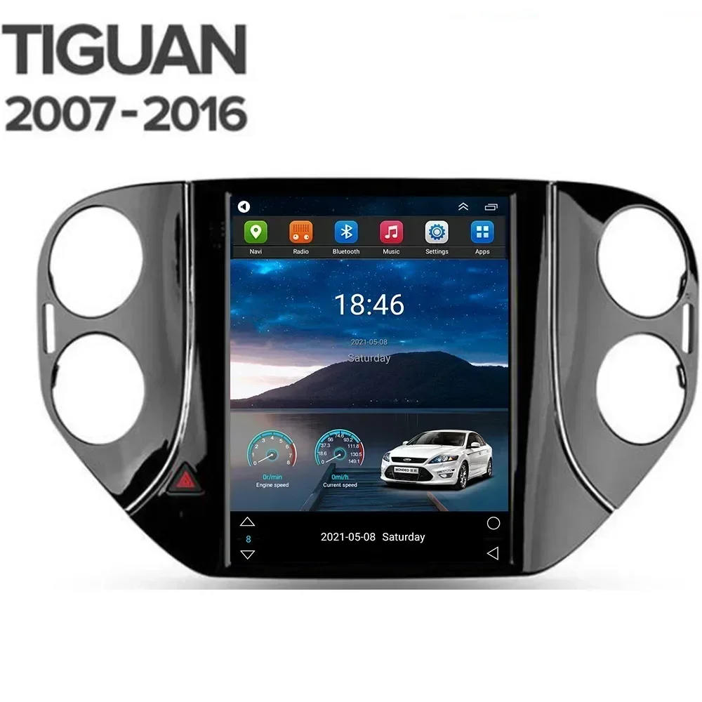 Фото DSP Android 13 Tesla Ветерический экран Автомобильное радио для VW Volkswagen Tiguan 2010-2036 Мультимедийная навигация GPS Стерео 2 DIN без DVD №2