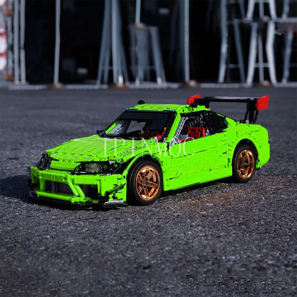 

Moc-61988 NGK Silvia S15 super sports car boy Christmas gift technology assembly difficult splicing
