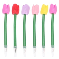 6pcs flower pens rollerball pen writing pens tulip school office supplies for kids students ballpoint pens stationery