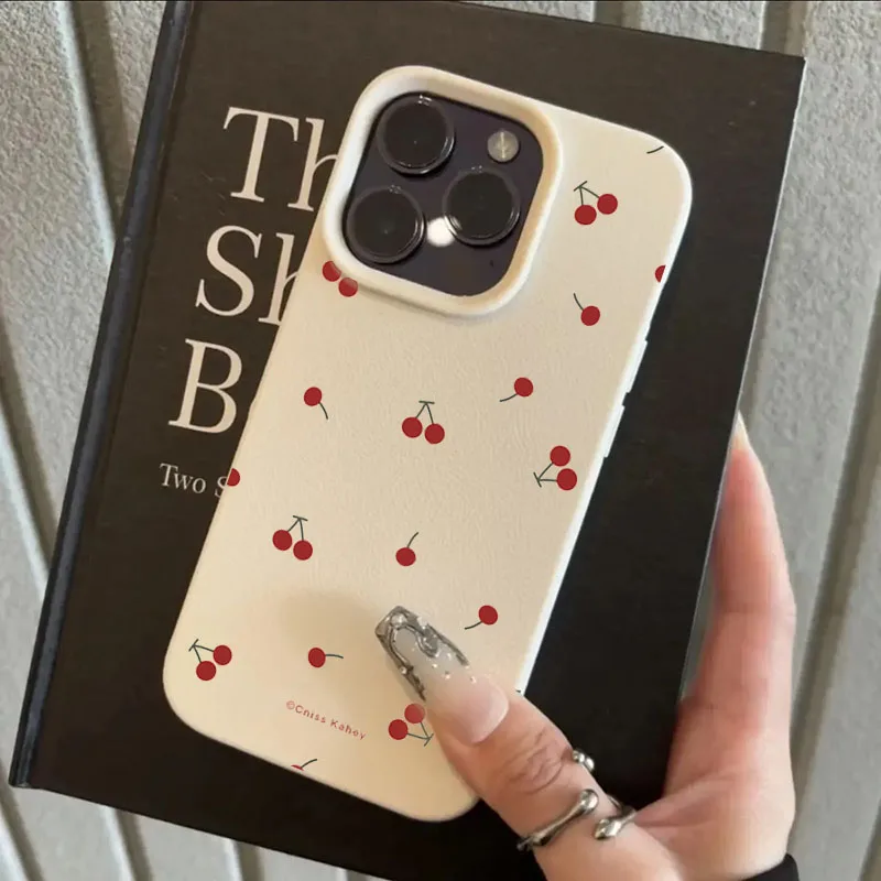 Фото Чехол для телефона с милым мультяшным рисунком вишни и личи для Samsung Galaxy S25 Ultra S24 FE S23 Plus S22 A16 A56 A36 A25 A54 A55 A53 Cover №3