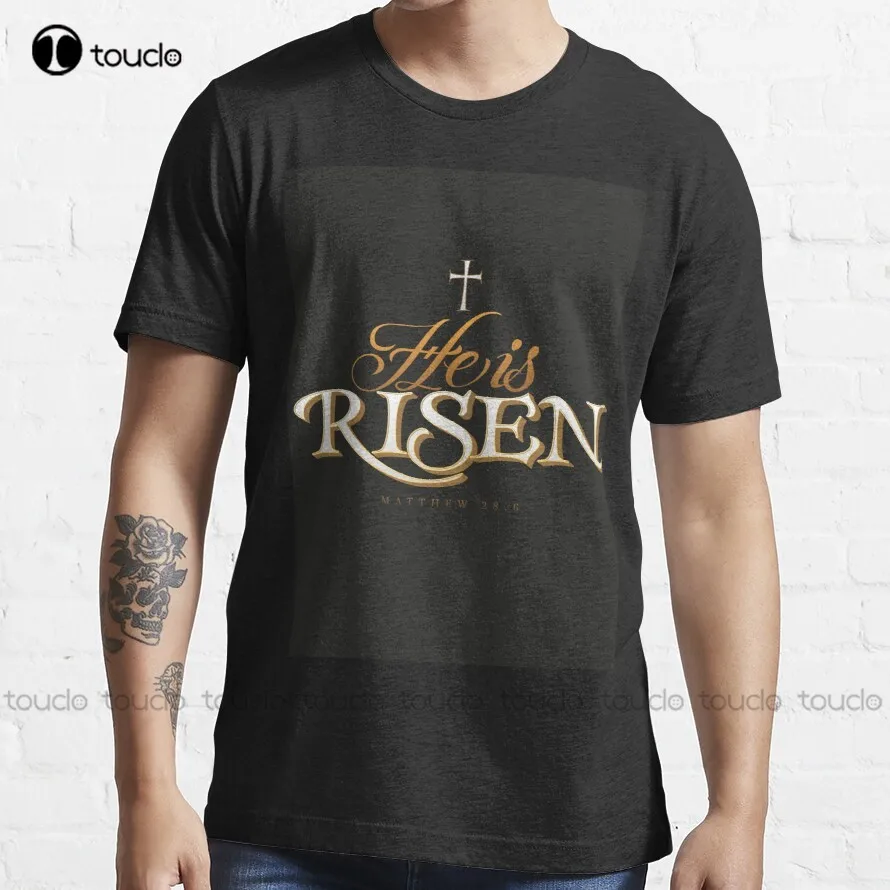 

He Is Risen T-Shirt Big Brother Shirt High Quality Cute Elegant Lovely Kawaii Cartoon Sweet Harajuku Cotton T-Shirt Custom Gift