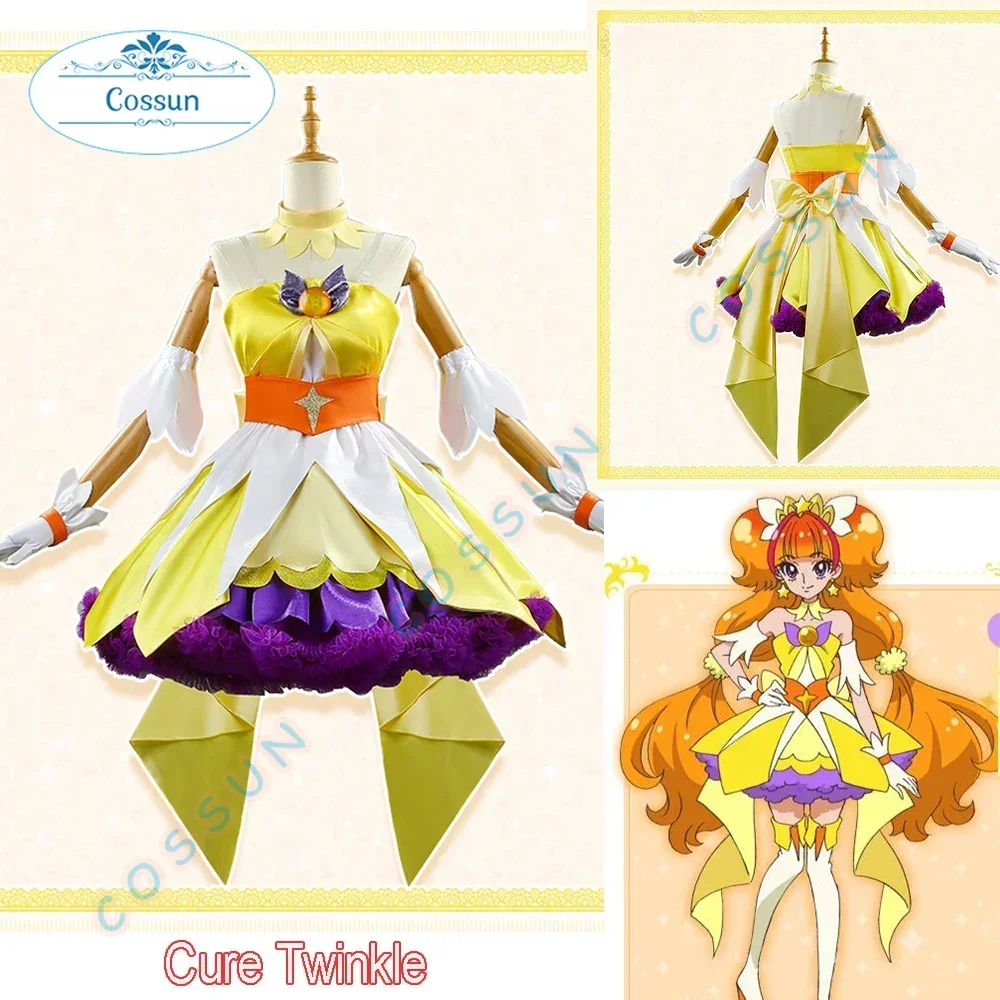 [Индивидуальные] Go! Принцесса Аниме Cure Twinkle Косплей Костюм Хэллоуин Хирогару Небо