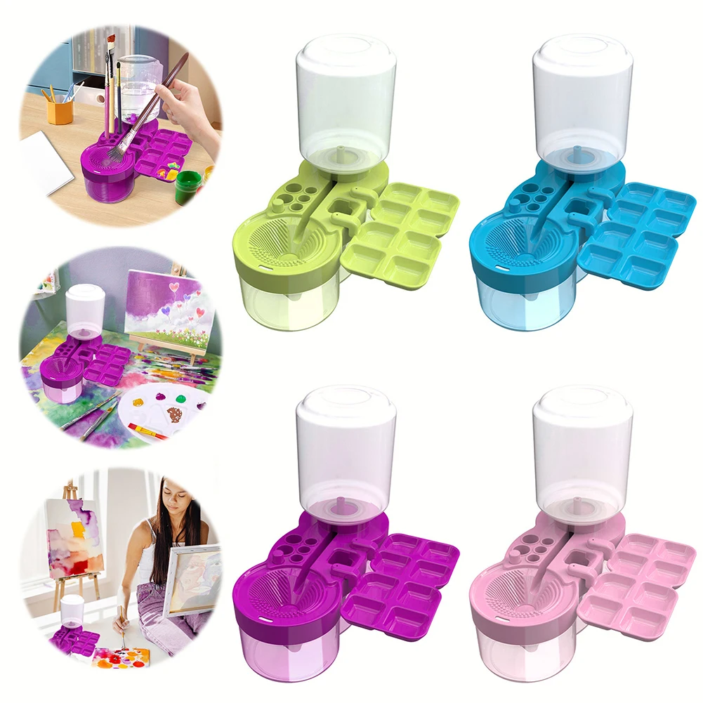 Мойка кистей с кнопкой слива устройство для чистки автоматическая циркуляция