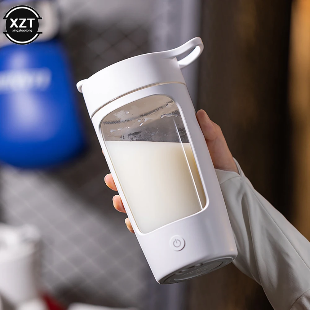 

USB 650Ml Electric Protein Shaker Bottle Whey Protein Powder Mixing Bottle Sports Fitness Gym Outdoor Travel Bottle Rechargeable