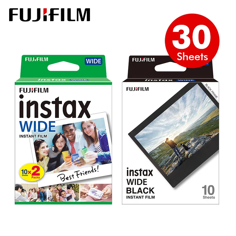 

Fujifilm Instax Wide Film Instant White Edge For Fuji Camera 100 200 210 300 500AF Lomography Wide Link Wide