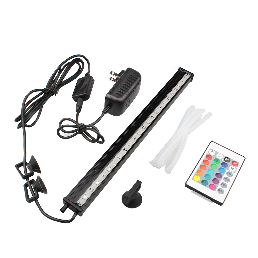 

Aquarium Fish Tank LED Strip Lights Bar Lamp 5050 RGB Submersible Lights US Plug