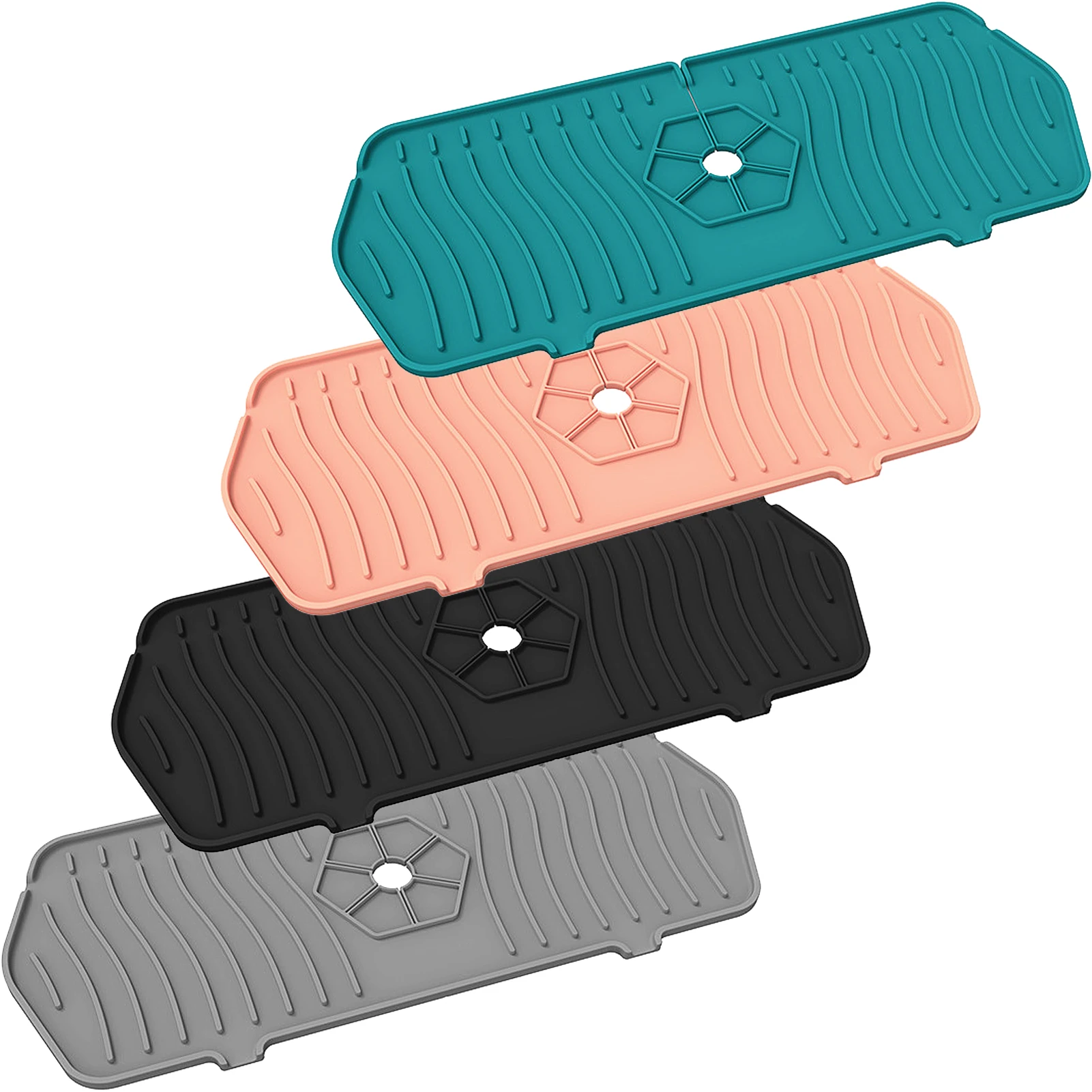 

Силиконовый коврик для смесителя с защитой от брызг, многоразовый дренажный коврик для раковины, для кухни и ванной комнаты