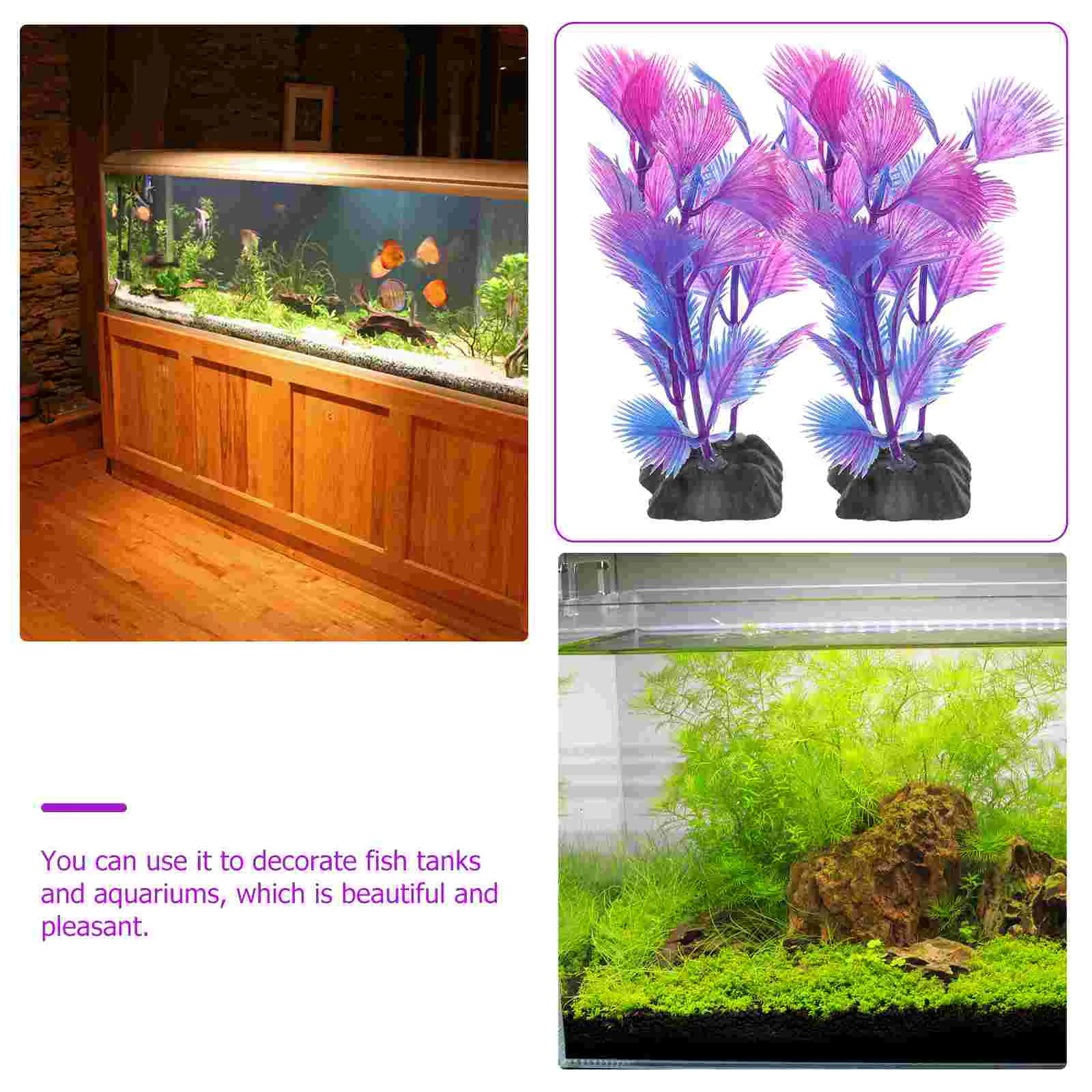 10 шт. аквариумный ландшафтный дизайн большой аквариум растения украшения