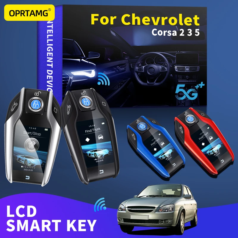 

OPRTAMG Car smart LCD key accessories keychain key case For Chevrolet Corsa 2 3 5 1999 2000 2002 2003 2004 2005 2006 2007 2021