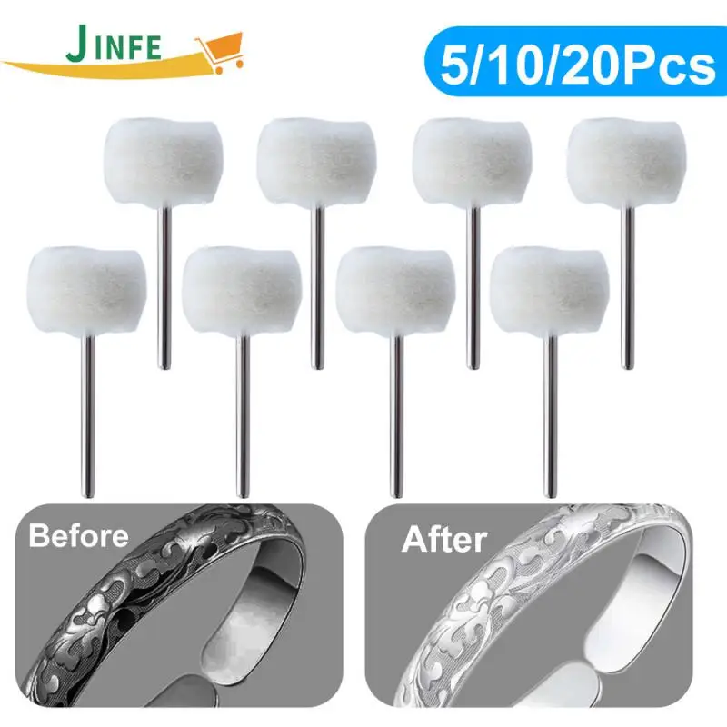 

10PCS Felt Grinder Head Mini Brush High-quality Wool Abrasive Buffing Wheels For Dremel Jade Amber Jewelry Fine Polishing Wheels