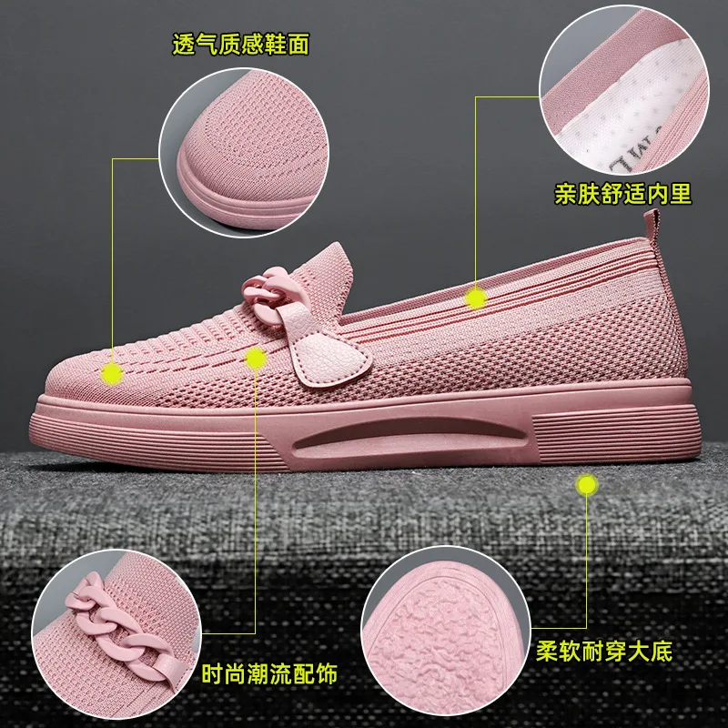 Women Shoes Fashion Sneakers Ladies Casual Loafers Soft Slip-on Breathable Shoes Flats Woman Vulcanized Shoes Student Promotion