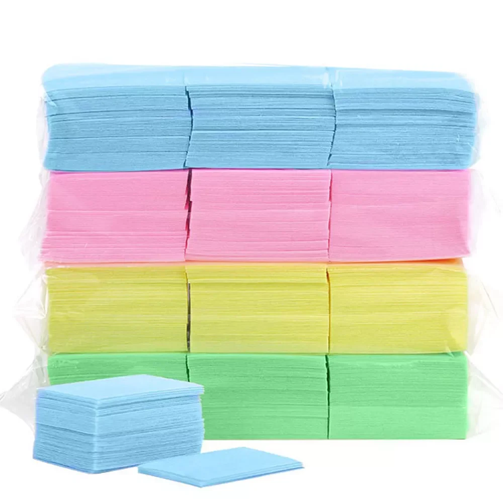 

NEW2023 Pack Nails Cotton Wipes Lint-Free Nail Polish Remover Cotton Wipes Cleaner Paper Pad Hand Nails Polish Cleaning Manicur