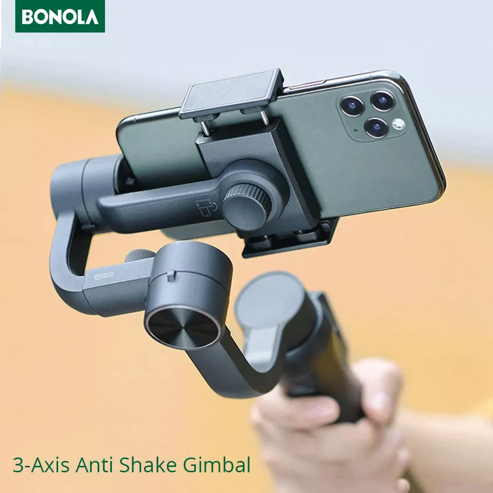 

Bonola 3 Axis Handheld Gimbal for Smartphone/Go pro Camera Stabilizer Tripod Anti-Shake Cellphone Gimbal APP Face Tracking