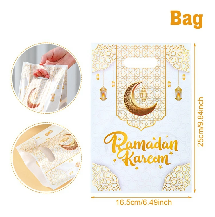 

2025 Ид Мубарак Сумки для конфет Рамадан Украшения Подарочные пакеты Упаковка для печенья Рамадан Карим Исламские мусульманские сумки для вечеринок Ид Аль Фитр