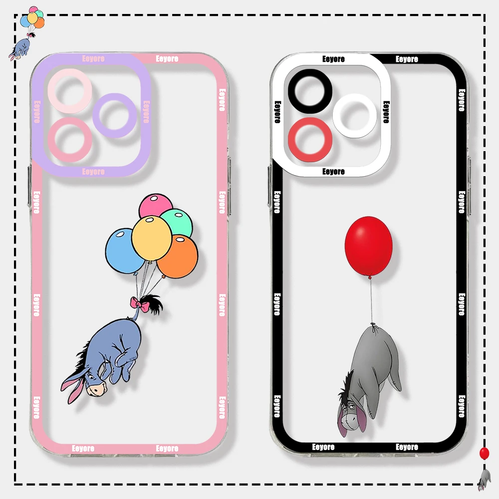 

Disney Eeyore Cartoon Phone Case for IPhone 14 13 12 Mini 11 Pro Max X XR XS 7 8 SE 2020 Plus Soft Silicone Transparent Cover