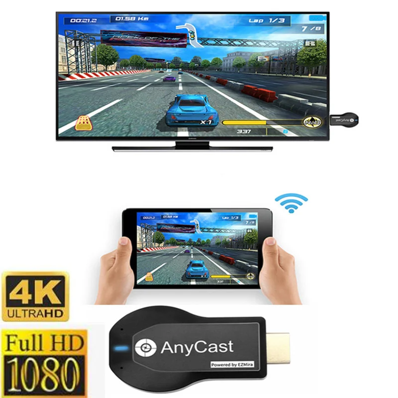 Лидер продаж беспроводной ТВ-адаптер M2 XXX 18EU 1080P HD для прямого эфира Wi-Fi-дисплей