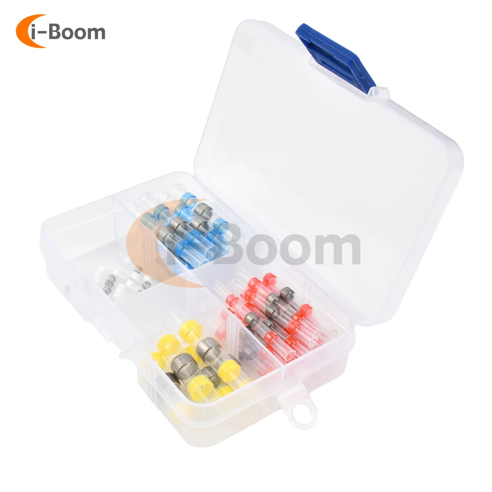

Solder Seal Wire Connectors Heat Shrink Solder Butt Connectors Terminals Connector Kit Automotive Marine Insulated Pack