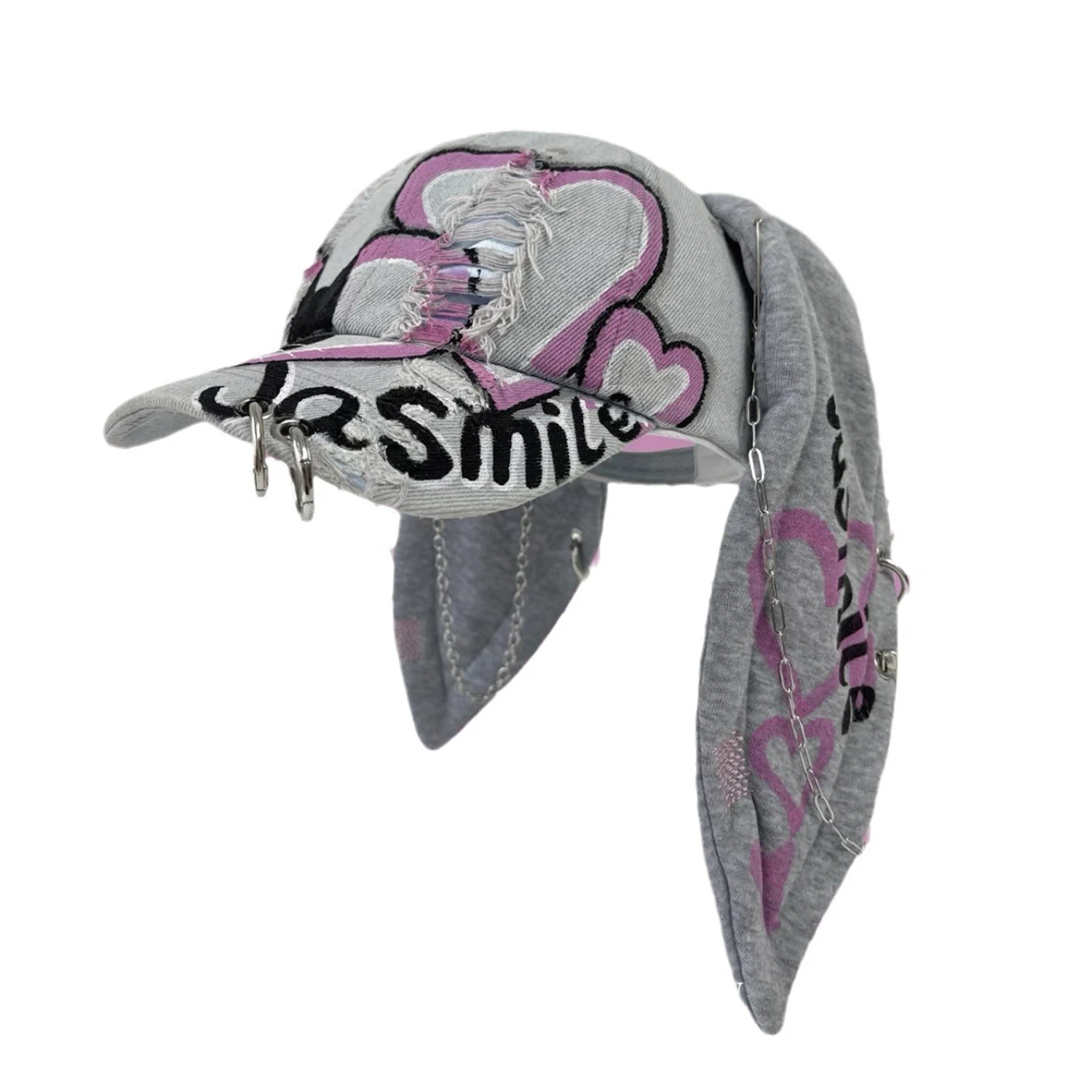 Джинсы MinJi Haerin OMG для сцены Длинная женская бейсболка из денима в стиле 2k синяя