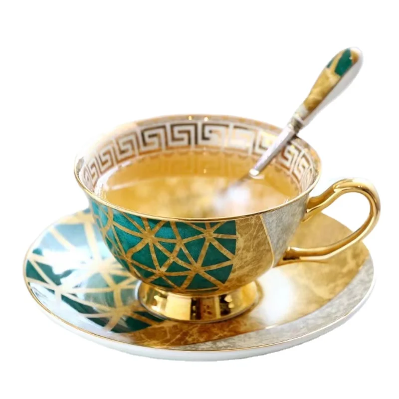 

European Luxurious Coffee Mug Royal Tea Cups Set Fine Bone China