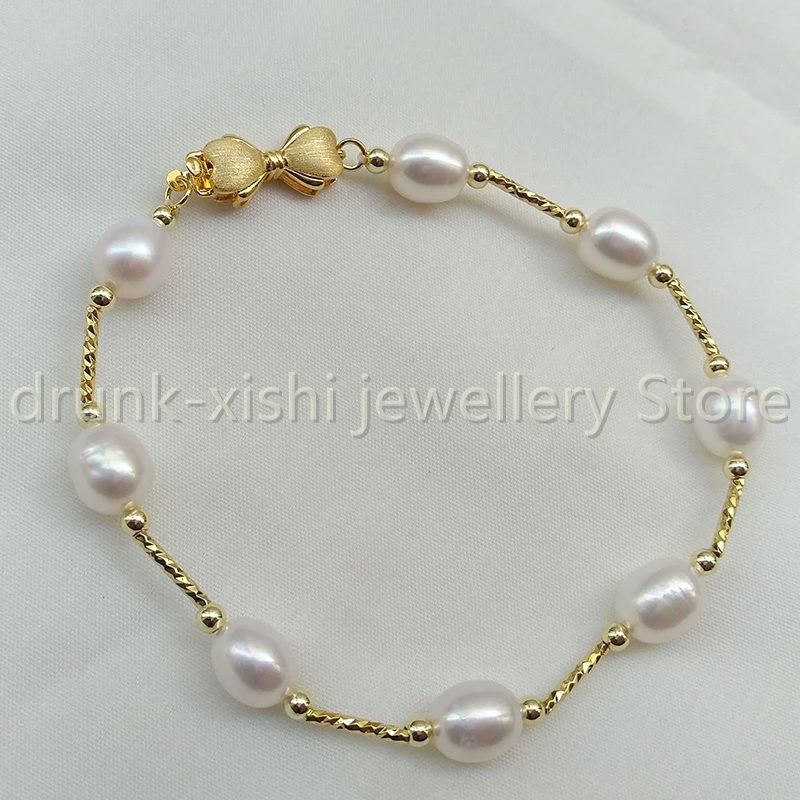 Великолепный Большой натуральный жемчужный браслет AAA + 10-11 мм 7 5-8 дюймов |