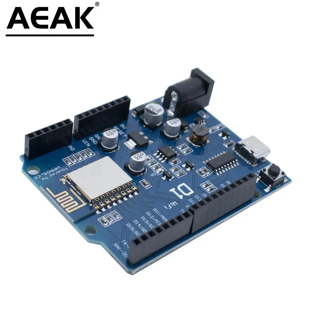 WeMos D1 UNO R3 CH340 ESP-12E CH340G Плата разработки Wi-Fi на базе ESP8266 Shield Smart Electronic PCB для Arduino