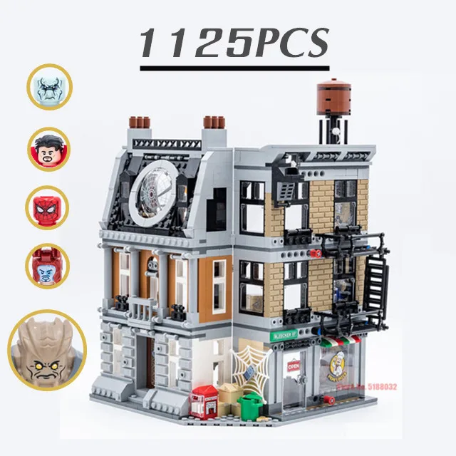 

Disney Marvels Avengers Spiderman Doctor Strange Sanctum Streetview Building Blocks Figures Bricks Boys Toys Kid Gift