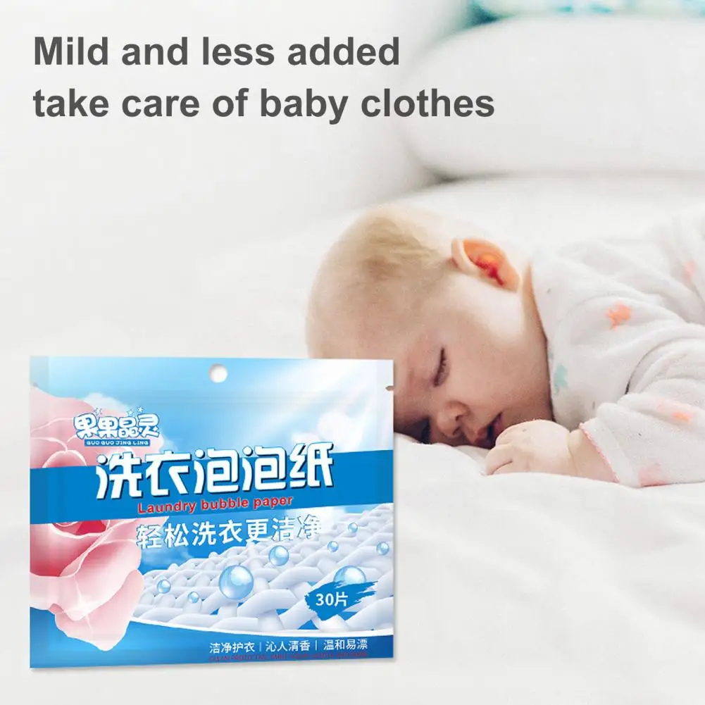 

30PCS/bag Laundry-Tablets Sheets Easy Dissolve Strong Deep Laundry-Detergent Cleaning-Detergent Laundry-Soap For Washing-Machine
