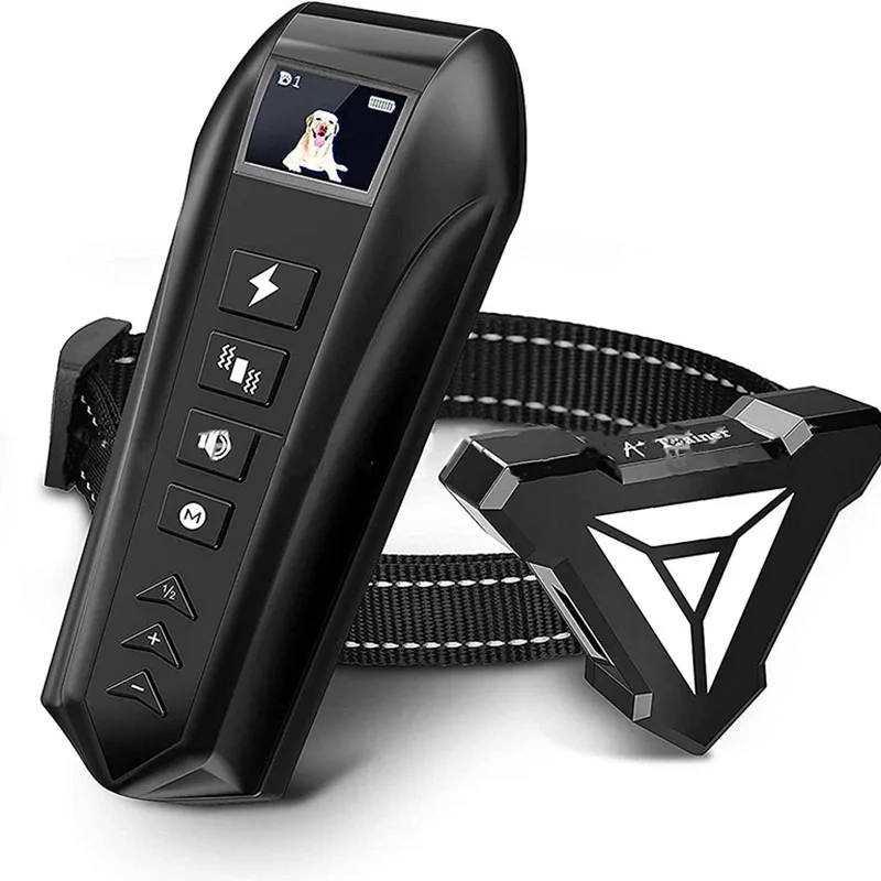 

Электронный дрессировщик собак с дистанционным управлением, пробка для лая, ошейник с электрическим током, зарядка, водонепроницаемый, защита от лая, 800 м