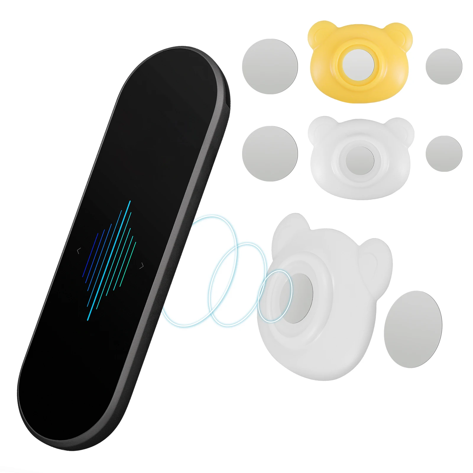 

Магнитный держатель в форме медведя, 4 шт., пластиковый магнитный держатель пульта дистанционного управления, самоклеящийся магнитный держатель для стены