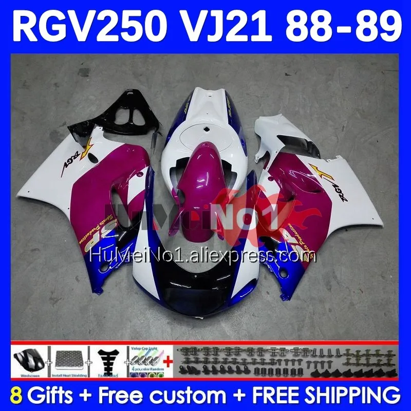 

Body Kit For SUZUKI SAPC VJ21 RGV250 RGVT250 VJ 21 88-89 40No.14 Rose Blue RGV-250 RGV 250 RGVT-250 88 89 1988 1989 Fairings