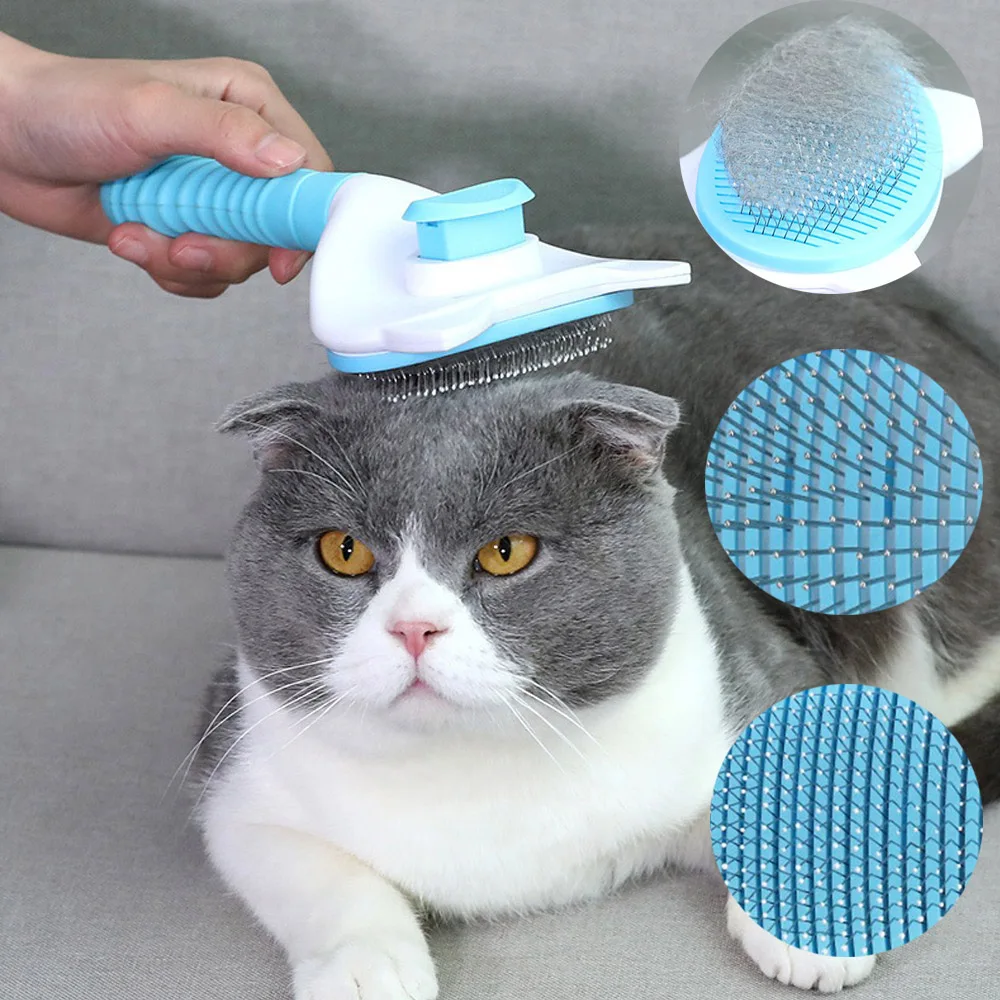 Расческа для удаления шерсти кошек и собак щетка ухода за шерстью автоматическое