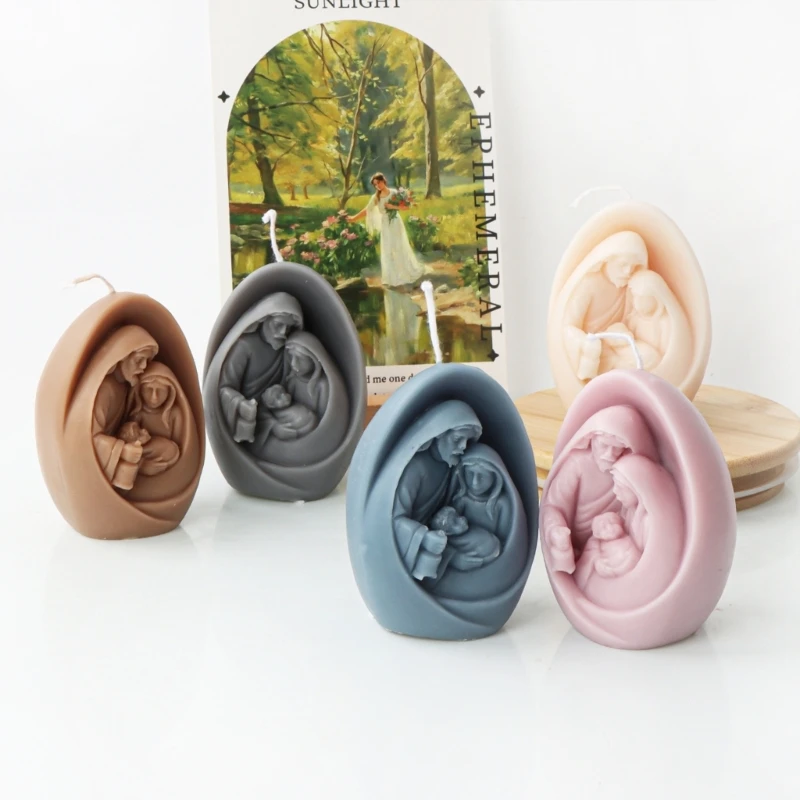 Семейные формы для свечей Младенца Иисуса силиконовые рождественских домашний